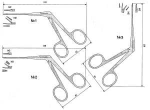 Щипцы для удаления грануляций ушные